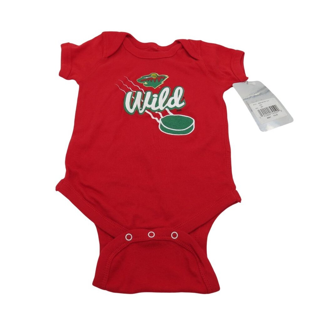 NHL Minnesota Wild Infant 3/6m Short Sleeve Creeper Bodysuit One Piece Hockey